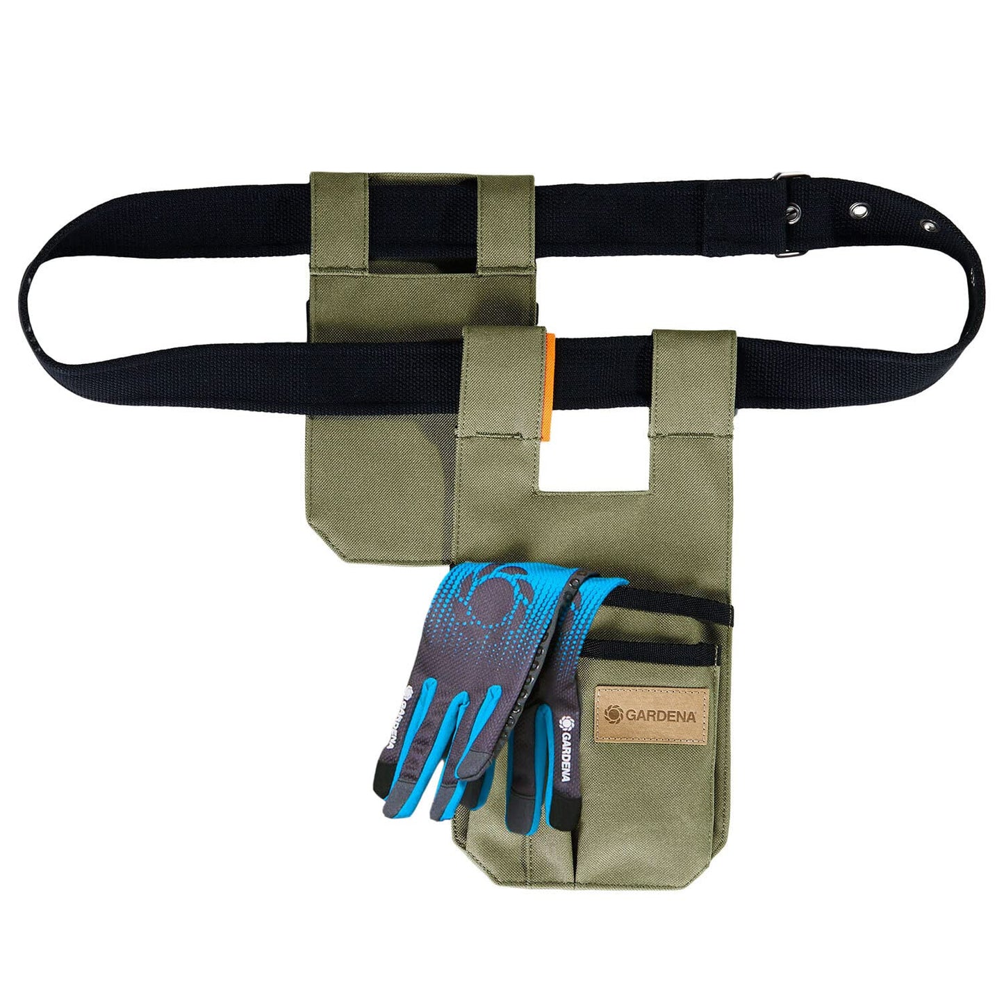 GARDENA Unisex garden belt for garden tools. Unisex tool belt for women & men. Garden bag made of recycled polyester. Adjustable size & water-resistant. For garden tools & phone.