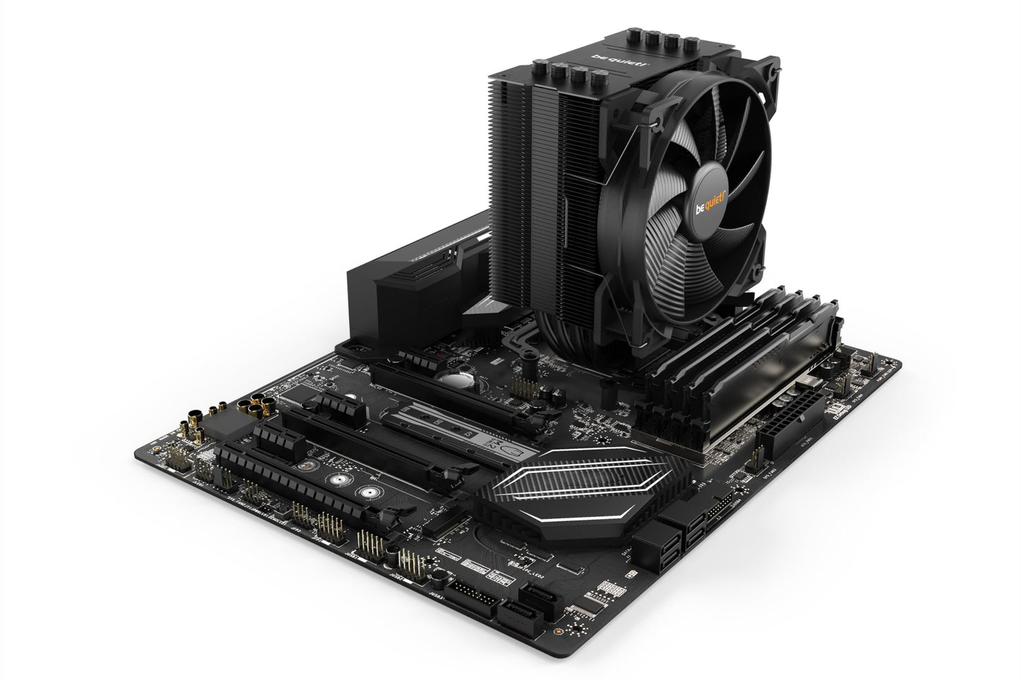 Shh! Pure Rock 2 Black, CPU cooler, 150W TDP, Pure Wings 2 120mm PWM, 4 6mm heat pipes, asymmetric design, single tower.