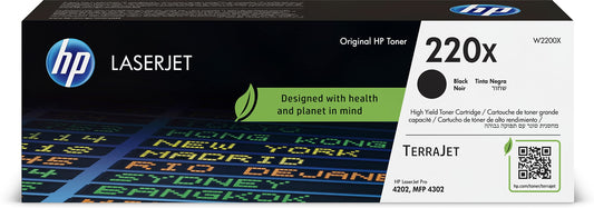 HP 220X Black Original LaserJet Toner Cartridge.