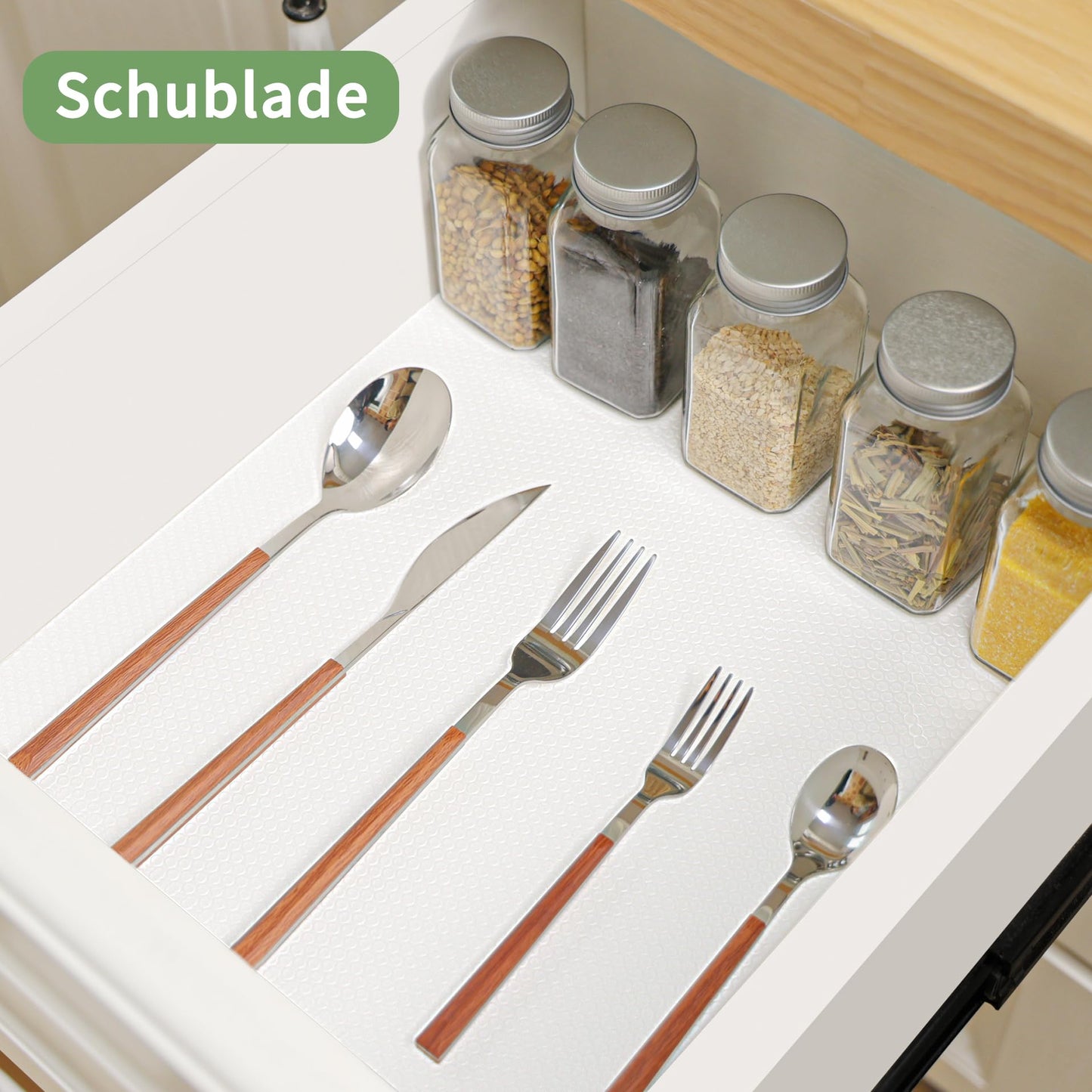 wohomuke Drawer Mat 50x600cm Kitchen Mat for drawers cuttable Eva fridge mats for drawers shelves cupboard refrigerator (White, 50x600cm)