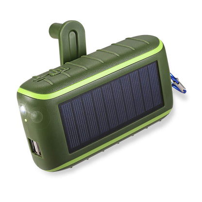 CXYP Powerbank Solar Charger, 12000mAh Hand Crank Power Bank Solar Generator with Dual USB Outputs and Flashlight External Battery for Smartphones, Tablets, and Camping.