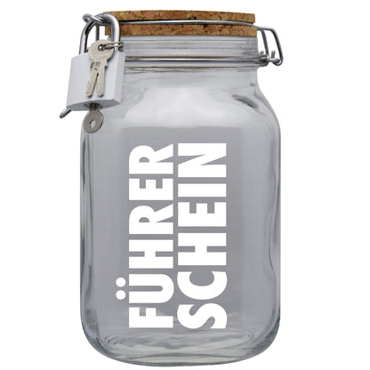 Piggy bank driver's license money gift idea transparent XL