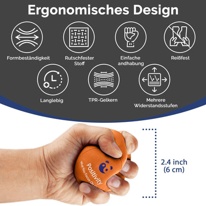 MindPanda Mind & Body Gel Stress Ball for Adults Hand Therapy Anti Stress Balls Squeeze Balls with Three Densities Anxiety and Stress Reduction Grip Strengthening Hand Trainer Finger Trainer