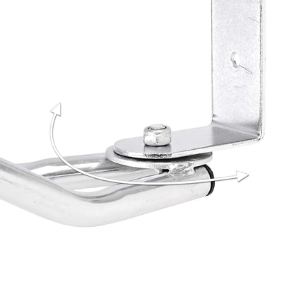 Relaxdays 2 x bike stands in set, wall-mounted as individual stands, adjustable, dimensions (HxWxD): 32.5 x 9 x 28.5 cm, silver.