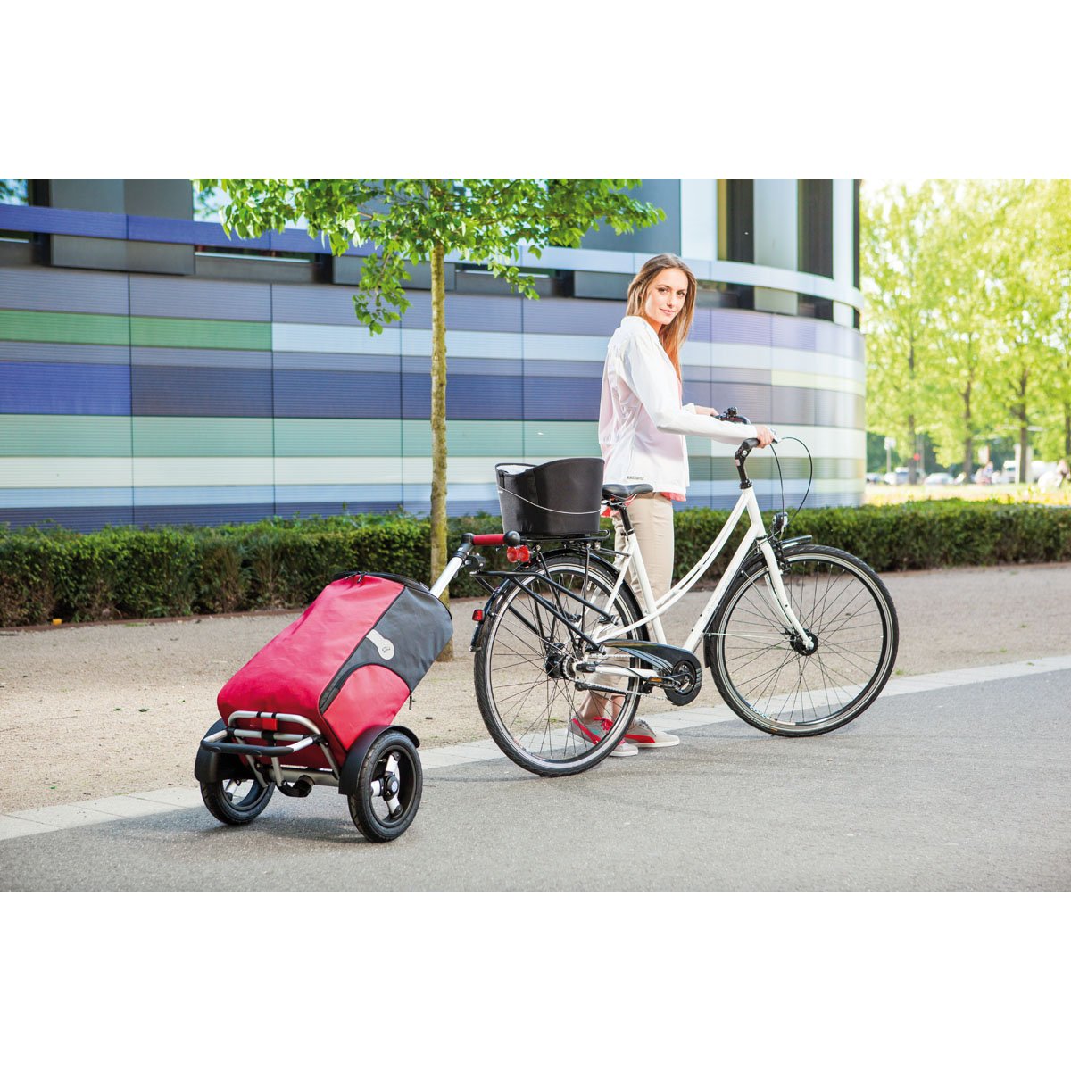 ANDERSEN shopping trolley bicycle mounting set: Trailer hitch R1-BigEasy for bicycle frames with lock and coupling pin SH-2
