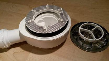 CheckmarkClean hair strainer hair catcher for modern showers | 50 pieces | Diameter 10 cm | Viega, AlcaPlast, and more.