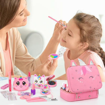 Children's makeup, makeup kit for girls, makeup toys - kids makeup set, makeup for children, makeup table gift toys for ages 3 to 12 years.