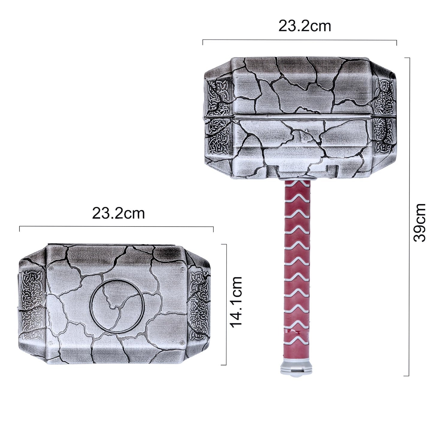 SHDITHOTV Thor Hammer Tool Set, Multifunctional Hammer Toolbox, Excellent Novelty Gift for Men, Silver