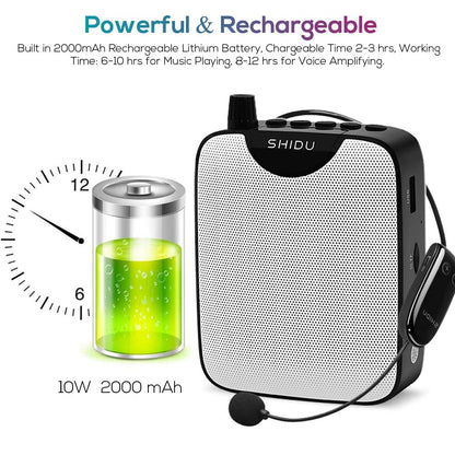 Voice Amplifier Portable Voice Amplifier Speaker with Microphone Headset Mini Amplifier Voice Enhancer Wireless Rechargeable PA System for Tour Guides, Teachers, Trainers, Yoga, Outdoor, Lectures