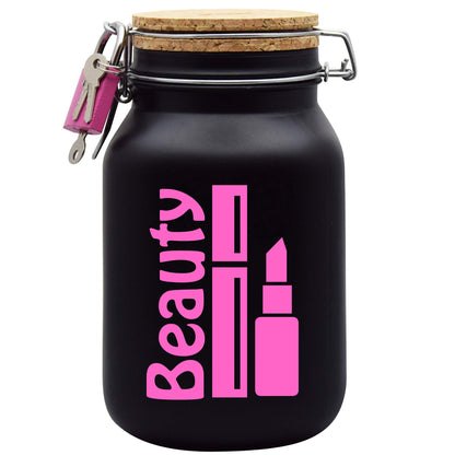 Piggy Bank Beauty Money Gift Idea Black XL