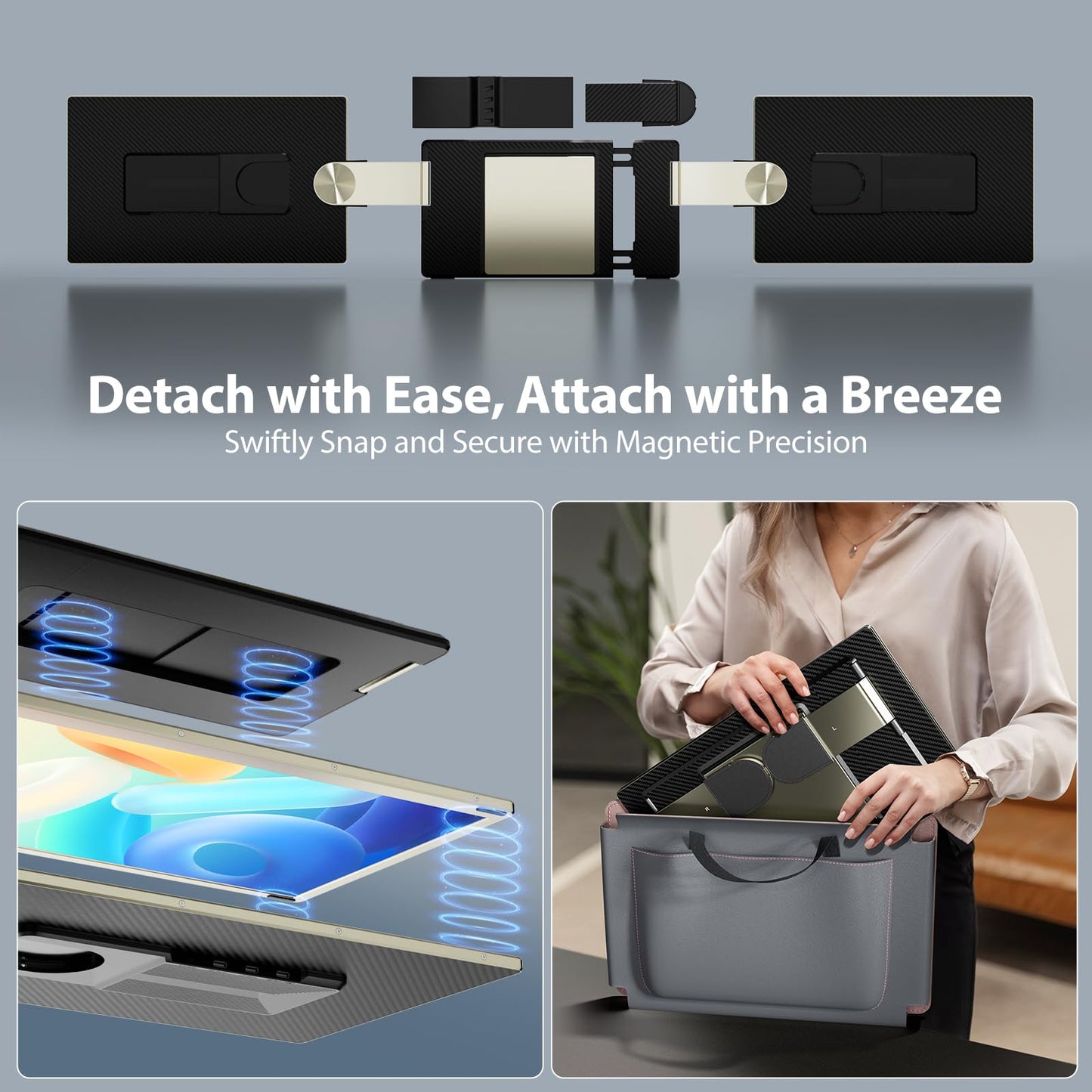 Teamgee Laptop Monitor Expansion for all laptops, 15.6'' FHD 120% sRGB Portable Monitor, Plug & Play Display for Mac, Windows, Chrome, Linux, Android, DeX, PC