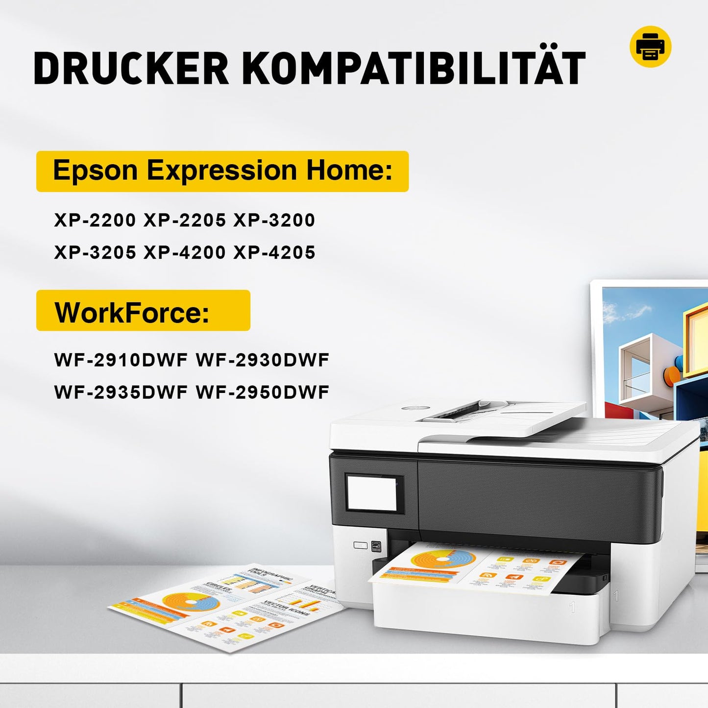 604XL printer cartridges Compatible 604XL cartridges for Epson 604 Multipack for Expression Home XP-3200 XP-4200 XP-2205 XP-3205 XP-4205 XP-2200 Workforce WF-2910 WF-2930 WF-2935 2950 (9-pack)
