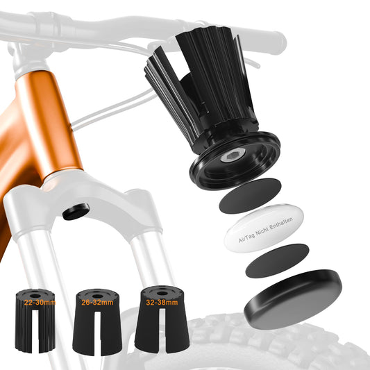 NICEDACK Bike Mount for AirTag, Waterproof Bike Holder for Apple Airtag, Hidden in the bike fork, suitable for bike front fork tubes with an inner diameter of 22-38mm.
