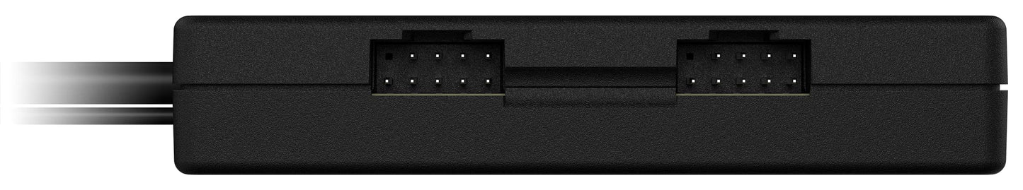 Corsair Internal 4-Port Hub - 4X USB 2.0 ports 9-pin - Easy attachment via magnet - Compatible with most Intel and AMD motherboards - Black