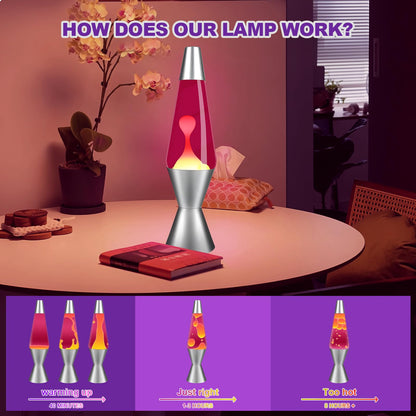 AONESY lava lamps for adults & kids 37cm purple liquid & yellow wax retro astro lamp for home decor beautiful light gift for Christmas birthday Halloween