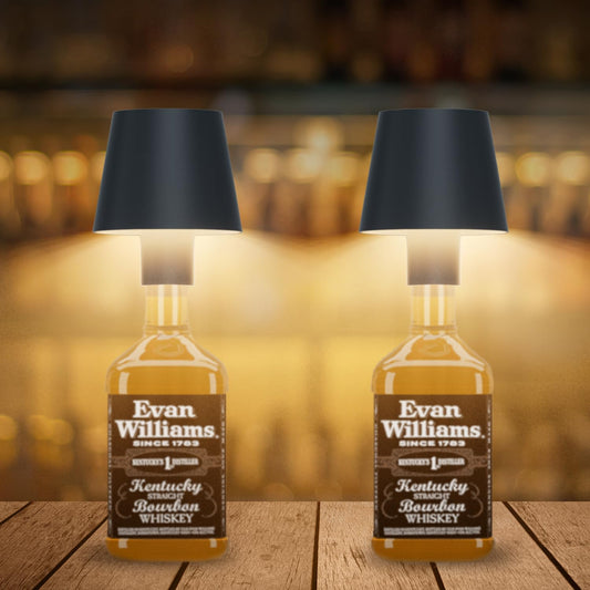 Coin with 2 pieces LED battery-operated wireless bottle lamp, 5500mAh dimmable table lamp, IP54 bottle light, touch table light for indoor/outdoor, restaurants and bars, anthracite...