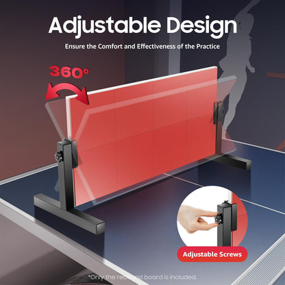Ping Pong Rebounder Table Tennis Rebound Board with 8 red rubbers, self-training equipment for home gym indoor outdoor.
