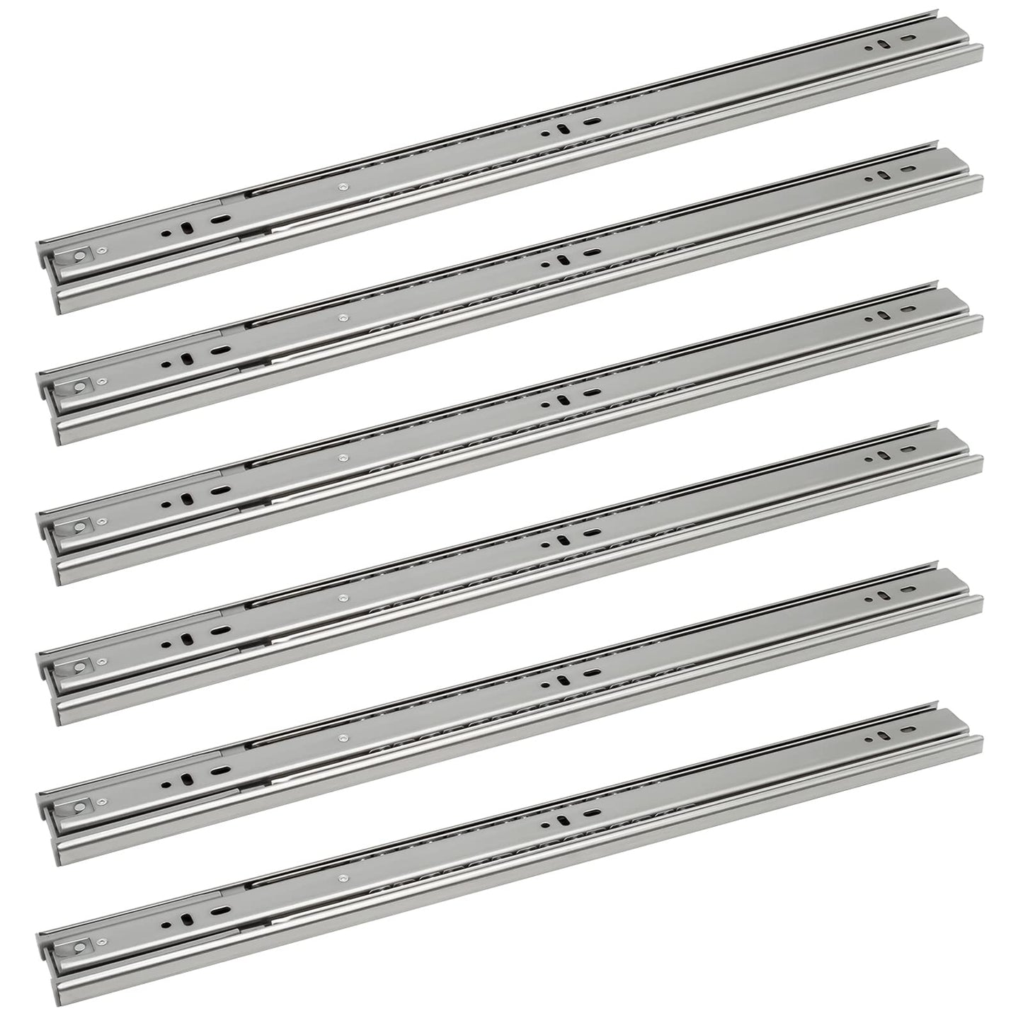 Ansobea drawer slides 650mm, ball bearing slides with 45 kg load capacity full extensions, drawer slide telescopic rail, Full stretch size 1300mm, 3 pairs (6 pieces)