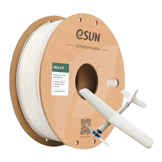 eSUN Lightweight PLA Filament 1.75mm, 3D Printer Filament PLA-LW, Dimensional Accuracy +/- 0.05mm, 1kg Spool (2.2 lbs) Foam Material for 3D Printers, Natural
