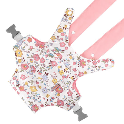 GAGAKU doll carrier for kids, adjustable straps, pink (peach blossom) - doll accessory for carrying dolls on belly.