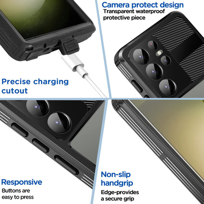 AICase waterproof case for Samsung Galaxy S23 Ultra 5G (6.8 inch), snowproof, dustproof, shockproof, full protection, IP68 certified, 360-degree protection, case for Samsung S23 Ultra 2023