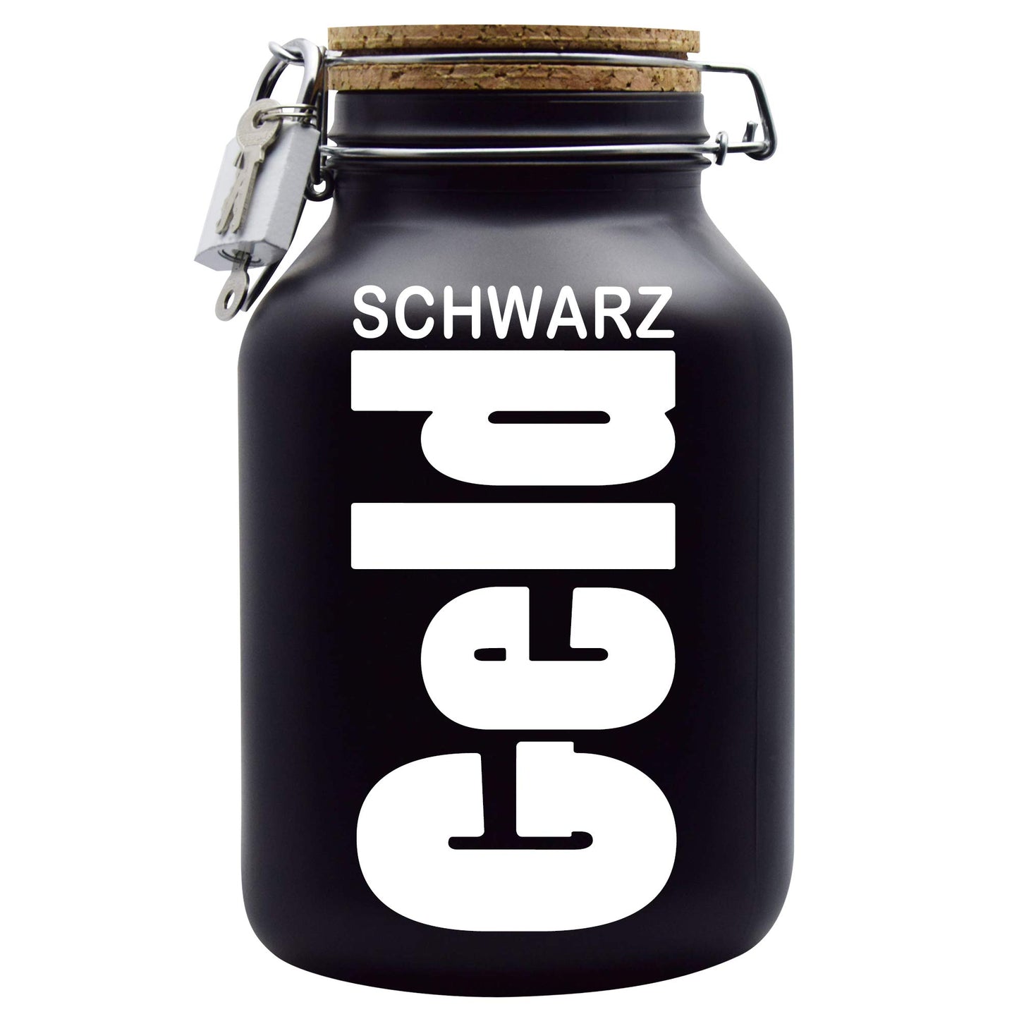Piggy bank black money gift idea black XXL