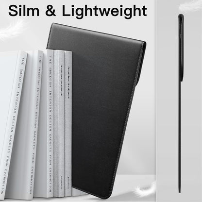 JETech Slim Laptop Sleeve Case for MacBook Air 13-inch (M4/M3/M2) 2022-2025, MacBook Pro 13-inch (M2/M1) 2016-2022, PU Leather Bag (Black)