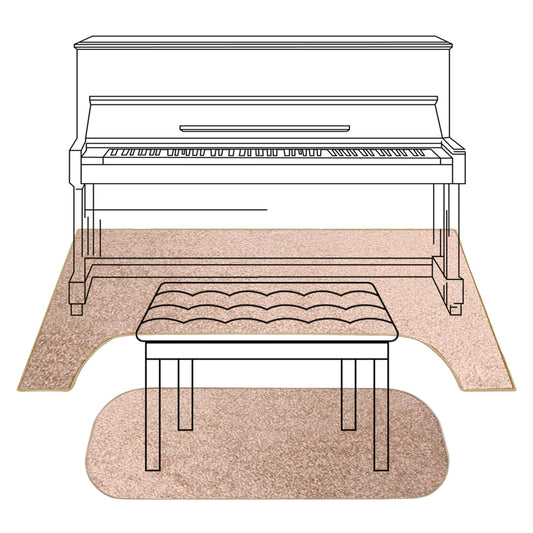 PPGE HOME Soundproofing Carpet Piano, Piano Soundproofing Mat, Floor Soundproofing Carpet Stool Soundproofing Mat Non-Slip (Khaki)