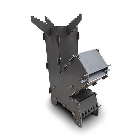 mocisa Rocket Stove | Emergency Stove | Camp Stove | Collapsible | BBQ | Dutch Oven | Fire Pit | Griddle | Wood Stove