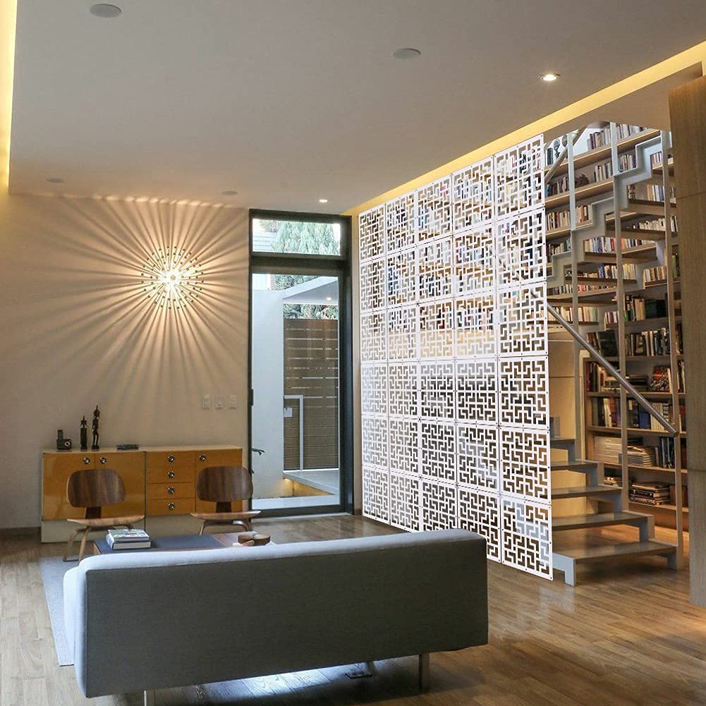 YHANEC Hanging Room Divider 12 Piece DIY Hanging Room Divider for privacy, decorating living, dining, and work spaces, hotels, and bars.