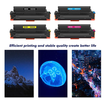 415X M479fdw Toner with Chip Compatible for HP 415X 415A Multipack Color Laserjet Pro MFP M479dw M479fnw M479fdn M454dw M454dn W2030X W2031X W2032X W2033X W2030A 4-Pack (Black Cyan Yellow Magenta)