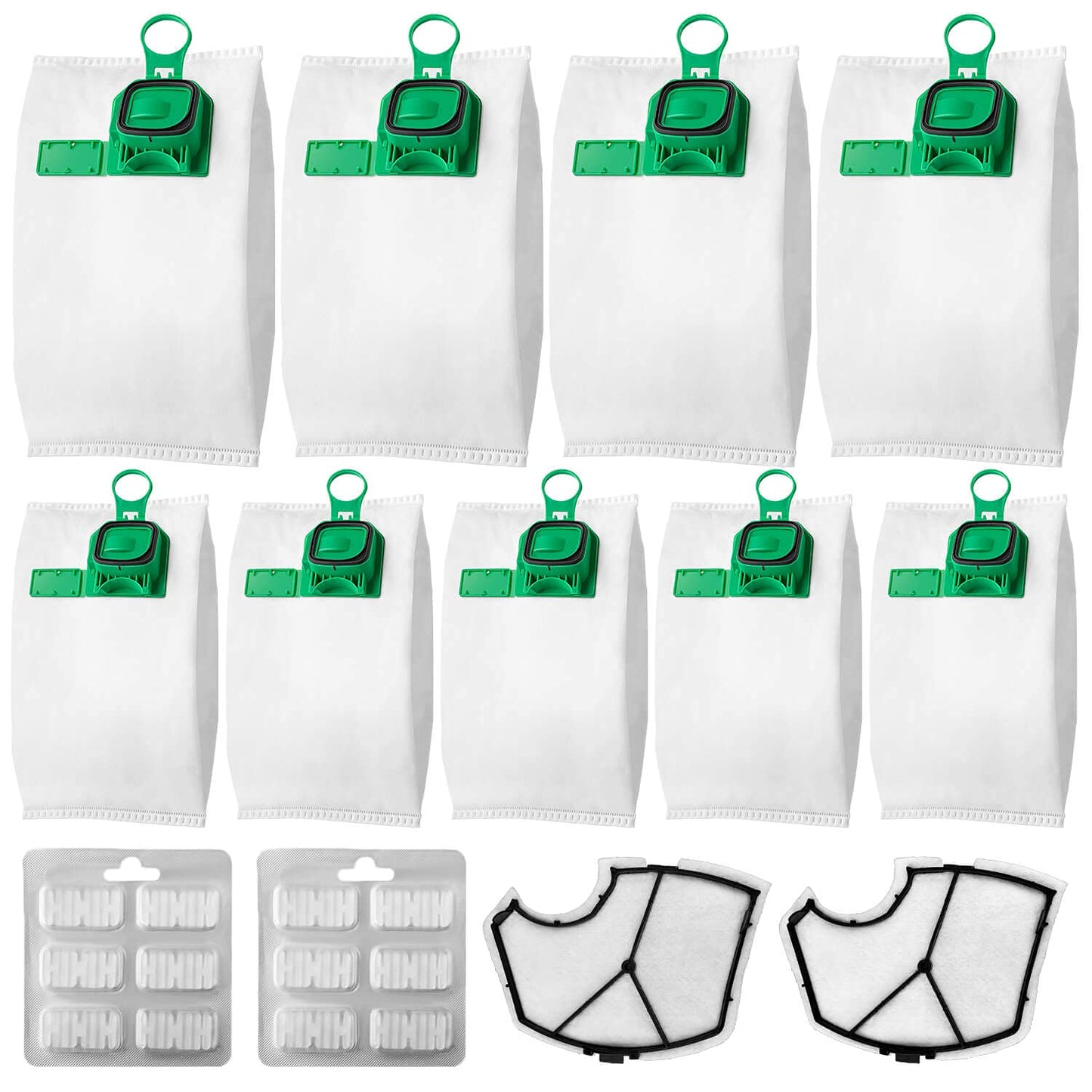 10 vacuum cleaner bags for Kobold VK140 VK150 with filters