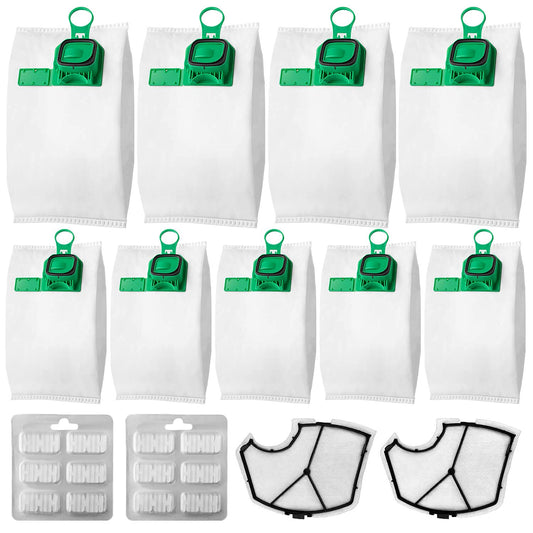 10 vacuum cleaner bags for Kobold VK140 VK150 with filters