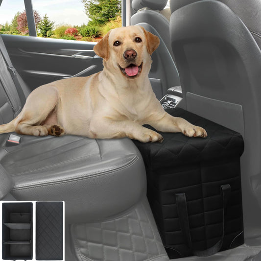 GOYJOY Dog Seat Extender for SUV, Truck, Sedan, front and back seat extension with storage, can hold up to 90kg, for large, small, medium pets.