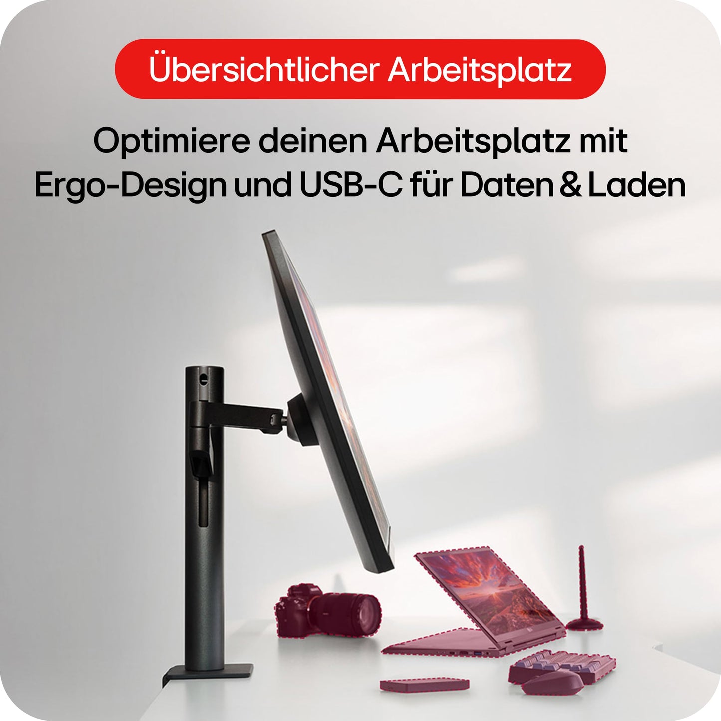 LG 32UN880K Monitor 32 inch Ultra HD 4K Ergo, IPS, 3840x2160, HDR 10, DCI-P3 95%, Ergo Stand adjustable in all directions, 10W Stereo speakers