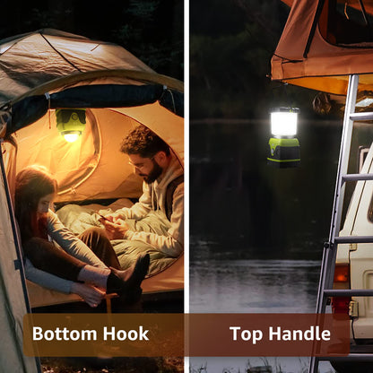 The LE LED camping lantern, ultra bright with 1000 lumens, 3 adjustable brightness levels, battery-powered emergency light for power outages, camping, emergencies, and more.