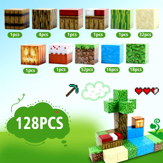 Magnetic Building Blocks - Build My Magnetic World Set, 2.5CM/ piece Magnetic Building Blocks, Magnetic Toy for Boys and Girls, Montessori Toy for 3+ Year Olds, Gift for Kids