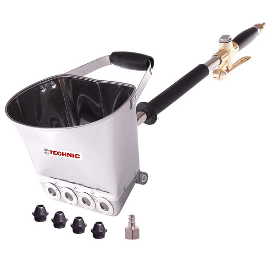 Air-operated plastering machine D011A hopper gun with additional metal nozzles plaster gun plastering machine mortar sprayer mortar sprayer without lid