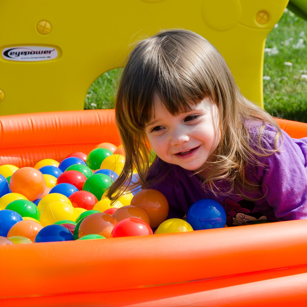 Littletom 1000 balls for ball pit - Plastic balls kids play balls - Baby ball for grasping - Plastic balls for ball pit bouncy castle ball pool - Baby ball toy set for trampoline play tent playpen