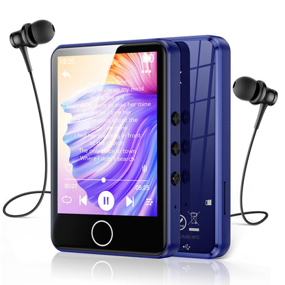AGPTEK 64GB MP3 Player Bluetooth 5.3 with 2.8 inch Full-Touchscreen, Portable HiFi Music with Speaker, FM Radio, E-Book, Line-in Recording, Support up to 128 GB, Dark Blue