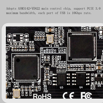 ASHATA PCI Express to USB 3.2 GEN 2 Front Type C Expansion Card, 10Gbps Speed USB C Ports PCIE USB 3.2 GEN 2 Expansion Card for Desktop Computer