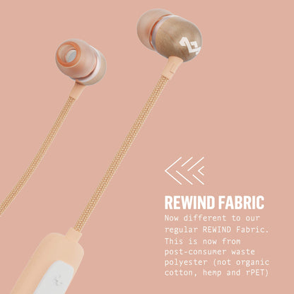 House of Marley Smile Jamaica Wireless 2 in-ear headphones - noise-isolating Bluetooth headphones, 9 hours of playtime, quick charge, IPX-4 waterproof, microphone, FSC-certified wood