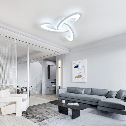 Comely LED ceiling light, 30W dimmable LED ceiling lamp with remote control, white modern LED ceiling light for kitchen, bedroom, living room, balcony, hallway, 3000K-6500K.