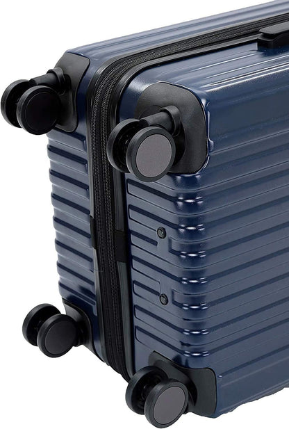 Münicase M816 TSA lock suitcase travel luggage trolley set hard shell board case (navy blue, 3-piece set)