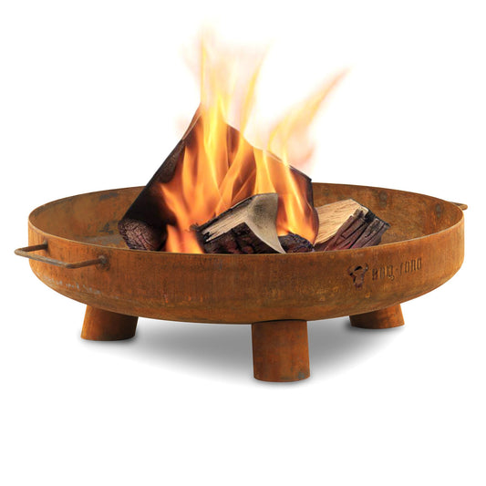 BBQ-Toro fire pit Ø 60 cm | Rust look | Outdoor fire pit with THREE legs and Two handles | Fire bowls for the garden, fire bowl, Garden Fire Pit, Fire Bowl, Fire Tub