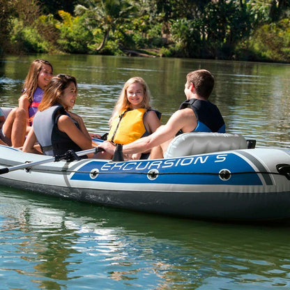 Intex Excursion 5 Set inflatable boat - 366 x 168 x 43 cm - 4 parts - Multicolor