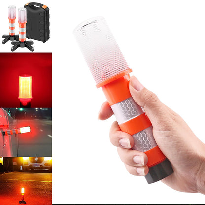 COFEMY LED Emergency Flares Set - Red light for highway road safety light camping lamp alternative to safety triangle LED emergency, 2 lights (1)