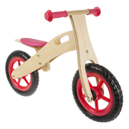 M-Wave Other Children's Wooden Balance Bike Learning Bike Natural/Black 12 Inch