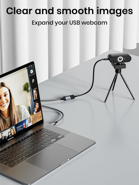 3BAO USB Extension Cable 5M, USB 2.0 Extension A Male to A Female with stylish aluminum connectors, nylon braided for card reader, keyboard, printer, PS VR, camera, USB hub and more.