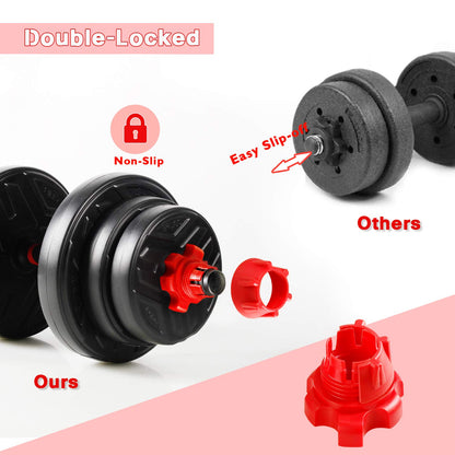 CCLIFE Dumbbell Set 2pcs Adjustable Dumbbells barbell 30kg professional dumbbell set with connecting steel tube weights
